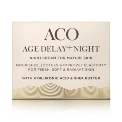 ACO Age Delay+ Night Cream täyteläinen ja ravitseva anti-age-yövoide 50 ml