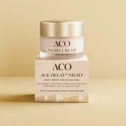 ACO Age Delay+ Night Cream täyteläinen ja ravitseva anti-age-yövoide 50 ml