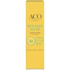 ACO Sun Face Fluid Mattifying SPF50+ aurinkovoide kasvoille 40 ml