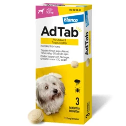 ADTAB 112 mg Vet purutabletti koirille yli 2,5-5,5 kg 3 kpl