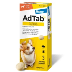 ADTAB 225 mg Vet purutabletti koirille yli 5,5-11 kg 3 kpl
