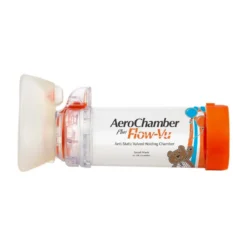 AEROCHAMBER Plus flow-vu tilanjatke lapsille pienellä maskilla