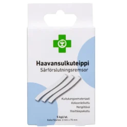 APTEEKKI Haavansulkuteippi 3 mm x 75 mm 5 kpl