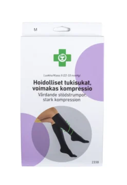 APTEEKKI Hoidolliset tukisukat voimakas kompressio S musta