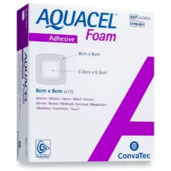 AQUACEL Foam Adhesive 8 cm x 8 cm kiinnittyvä vaahtosidos
