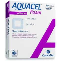 AQUACEL Foam Adhesive 10 cm x 10 cm kiinnittyvä vaahtosidos