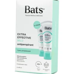 Bats Roll-on Mild Roll-on antiperspirantti tuplapakkaus 2x60 ml