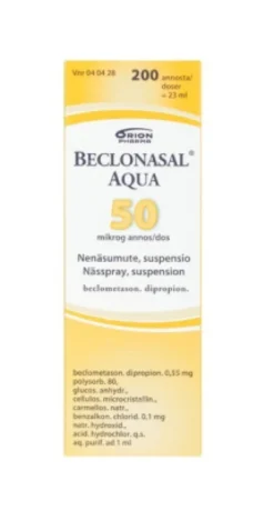 BECLONASAL AQUA 0,05 mg/annos nenäsumute, suspensio