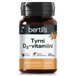 bertils Tyrni D-vitamiini 20 mikrog 100 tabl