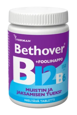 BETHOVER B12 + Foolihappo + B6 nieltävä tabletti