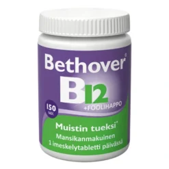 BETHOVER B12 + Foolihappo mansikka tabletti 150 kpl