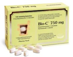 BIO-C 750MG C-vitamiinivalmiste 120 tabl