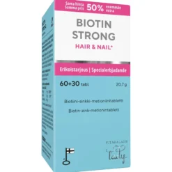 BIOTIN Strong Hair & Nail tabletti 60+30 kpl kampanjapakkaus