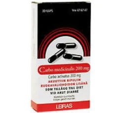CARBO MEDICINALIS 200 mg kapseli, kova