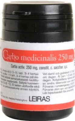 CARBO MEDICINALIS 250 mg tabletti