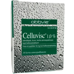 CELLUVISC 1 % silmätipat, liuos, kerta-annospakkaus 30 kpl