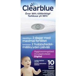 CLEARBLUE Digitaalinen ovulaatiotesti kahden hormonin tasot 10 kpl