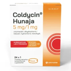 COLDYCIN Hunaja imeskelytabletti 5/1 mg 24 fol