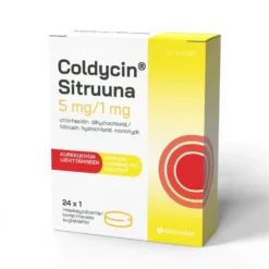 COLDYCIN Sitruuna imeskelytabletti 5/1 mg 24 fol
