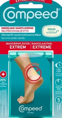 COMPEED Extreme kantapäille rakkolaastari 5 kpl