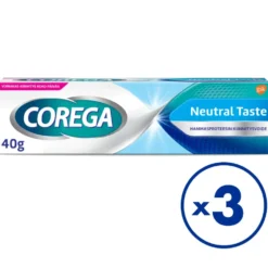 COREGA Neutral Taste hammasproteesin kiinnitysvoide 3x40 g