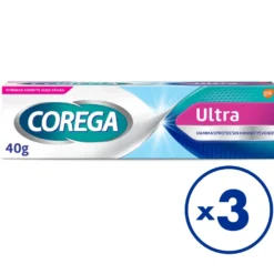 COREGA Ultra Cream hammasproteesin kiinnitysvoide 3x40 g