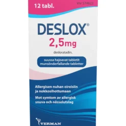 DESLOX tabletti, suussa hajoava 2,5 mg 12 fol