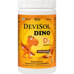 DEVISOL Dino Appelsiini-Kola 10 mikrog purutabletti 100 kpl