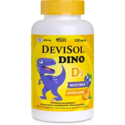DEVISOL Dino mustikka appelsiini 15 mikrog tabletti 120 kpl