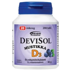 DEVISOL Mustikka 20 mikrog imeskelytabletti 200 kpl