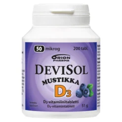 DEVISOL Mustikka 50 mikrog imeskelytabletti 200 kpl