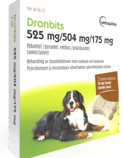 DRONBITS 175 mg/504 mg/525 mg vet tabletti