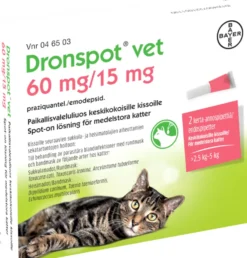 DRONSPOT VET 15 mg/60 mg paikallisvaleluliuos keskikokoisille kissoille