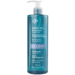 DUCRAY Keracnyl Foaming Gel puhdistusgeeli pumppupullo 400 ml