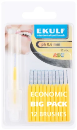 EKULF Hammasväliharja PH ABC 0,6 keltainen