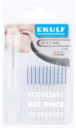EKULF Hammasväliharja PH ABC 0,7 valkoinen