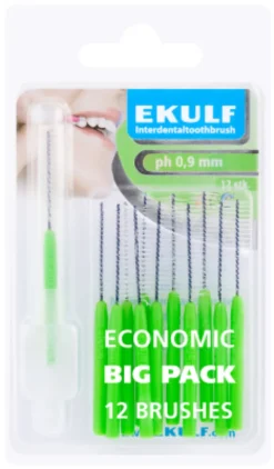 EKULF Hammasväliharja PH ABC 0,9 vihreä