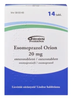 ESOMEPRAZOL ORION 20 mg enterotabletti