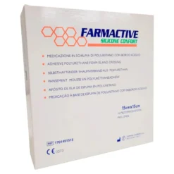 FARMACTIVE Silikonivaahtosidos B 15 cm x 15 cm tarttuva haavasidos