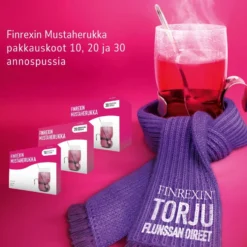 FINREXIN Mustaherukka jauhe 350/30/300 mg 10 x 5 g