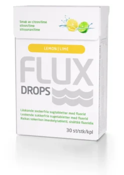 FLUX Drops imeskelytabletti sitruuna-lime kuivalle suulle