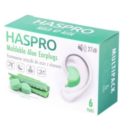 Haspro Moldable Aloe Vera silikonkorvatulpat 6 paria