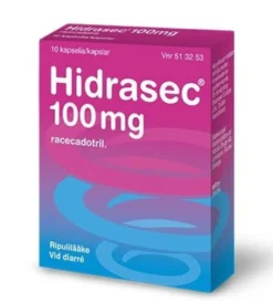 HIDRASEC 100 mg kapseli, kova 10 kpl