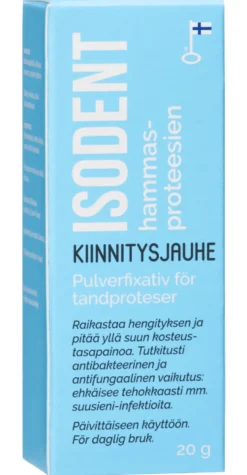 ISODENT Hammasproteesien hoitava kiinnitysjauhe