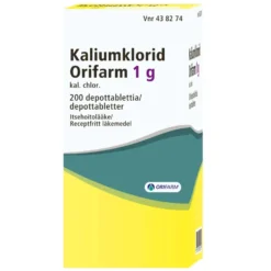 KALIUMKLORID Orifarm 1 g 200 depottabl