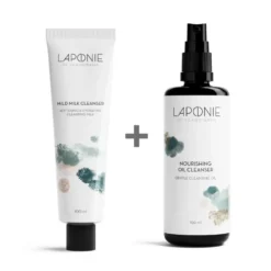 Laponie of Scandinavia Mild Milk Cleanser & Nourishing Oil Cleanser kaksoispuhdistussetti