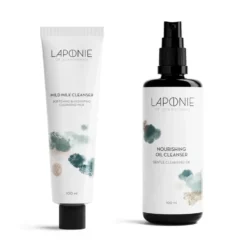 Laponie of Scandinavia Mild Milk Cleanser & Nourishing Oil Cleanser kaksoispuhdistussetti