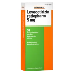 LEVOCETIRIZIN RATIOPHARM 5 mg tabletti, kalvopäällysteinen