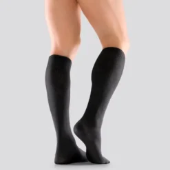 MABS Travel Cotton Knee musta tukisukka matkustamiseen, koko XL