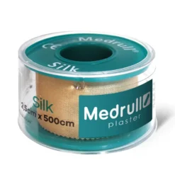 MEDRULL Silk kiinnelaastari beige 2,5 cm x 500 cm 1 kpl